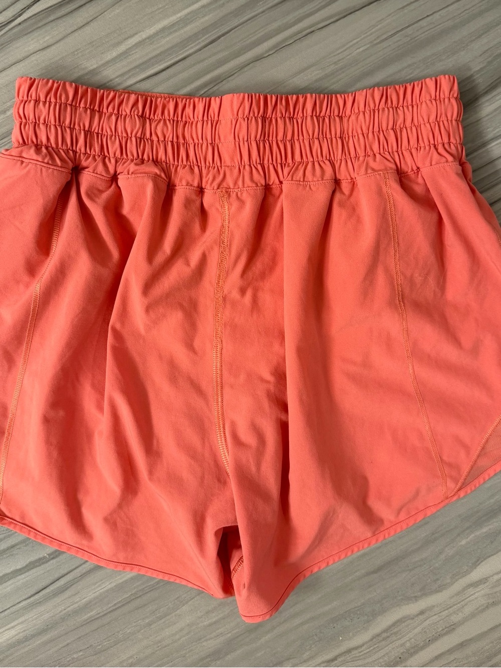 Lululemon Hotty Hot High-Rise Lined Running Shorts Coral Orange Size 4 HR
